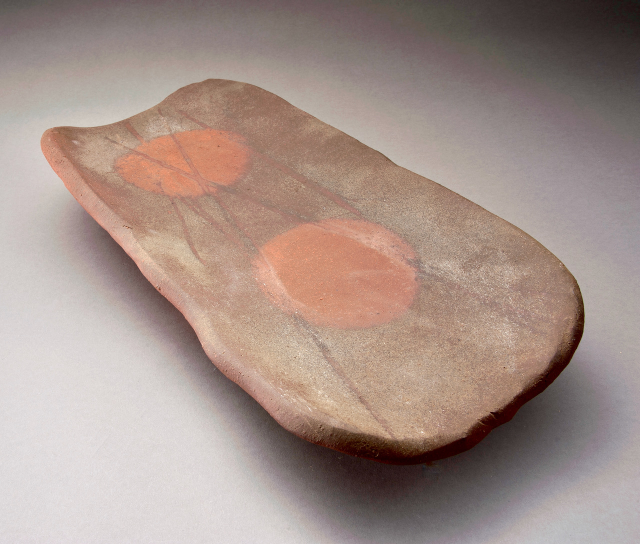 Large Bizen Plate by Living National Treasure Isezaki Jun